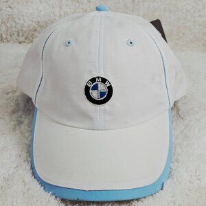 BMW Lifestyle BMW Logo Baseball Cap White Blue Racing Car Automobile NWT